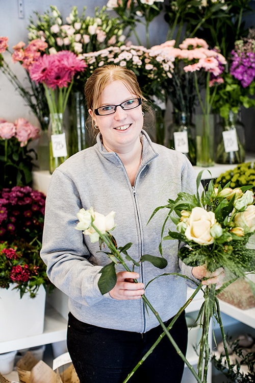 Camilla Pioner o Pinaler Blomsterbutik Markaryd